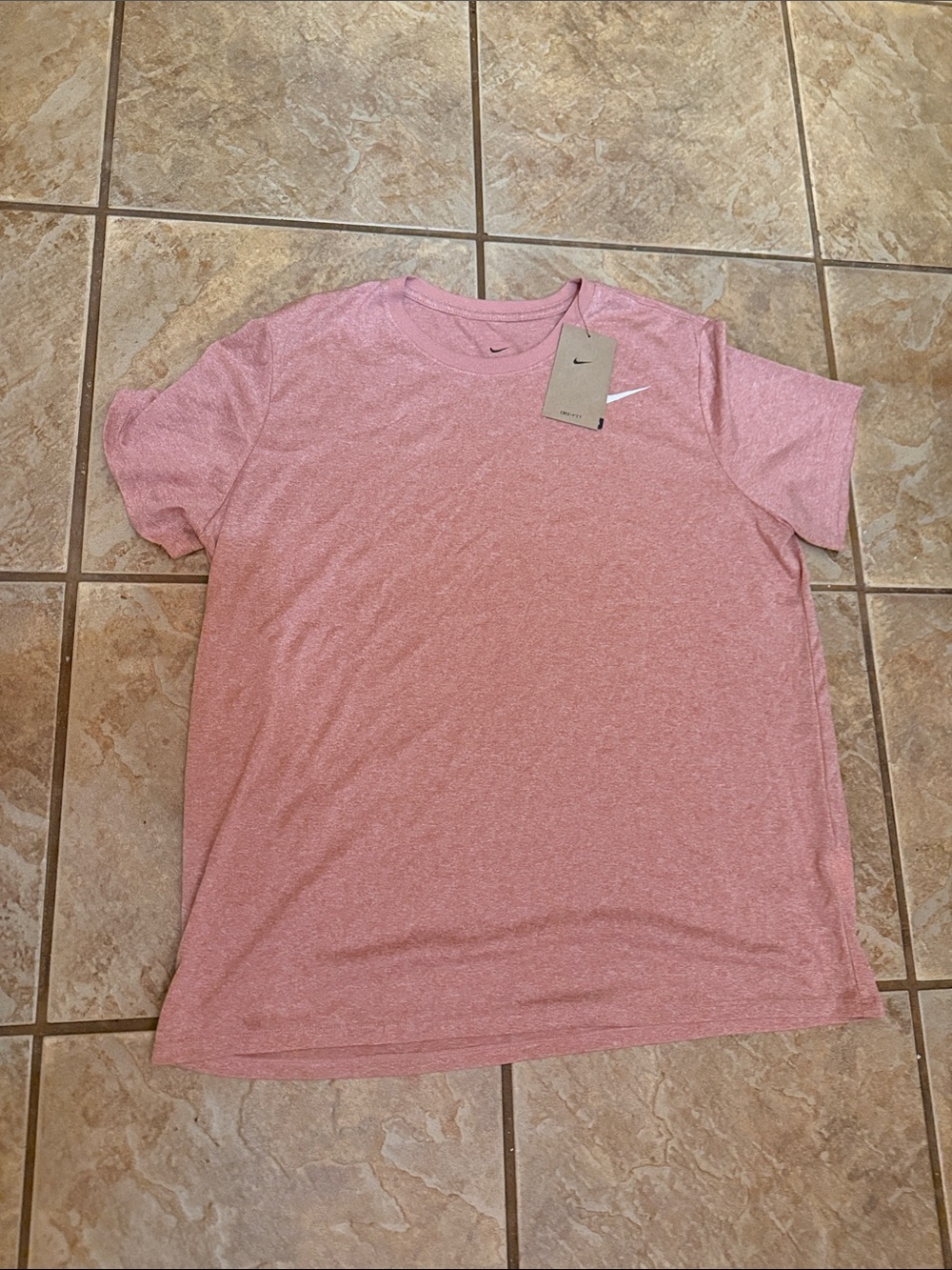 Nike Men's Heather Pink Performance Crew Tee